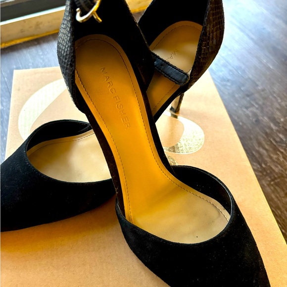 Marc Fisher Suede & Leather Heel - Picture 2 of 3